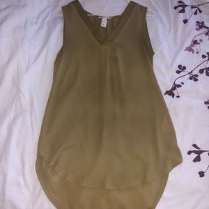 Olive sleeveless blouse